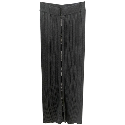 U/TI联名款黑色开衩半裙女装百搭羊毛拉链直筒裙尤缇2025春季新款