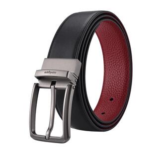 【本命年】Navigare意大利小帆船真皮腰带头层牛皮红色皮带男礼物