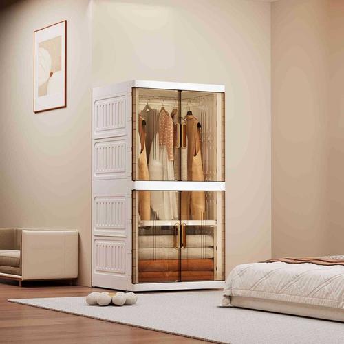 家用可折叠收纳柜多功能收纳衣柜箱透明玩具物多层卧室衣服衣柜储