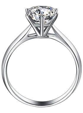 S925纯银戒指莫桑钻手饰戒指经典