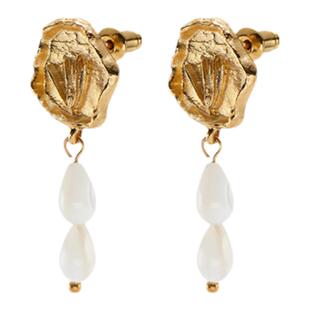 特卖品 RoundFace 24SS 金属贝母串联吊坠耳环日常气质款精致送礼