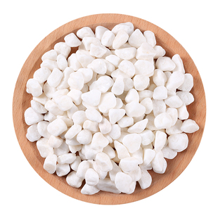 小白石子白石头鹅卵石雨花石花盆盆栽鱼缸底部砂石造景多肉铺面石