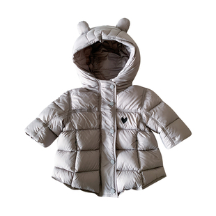 婴儿羽绒服冬季男宝宝外穿衣服保暖白鸭绒小月龄冬装新款外套冬款