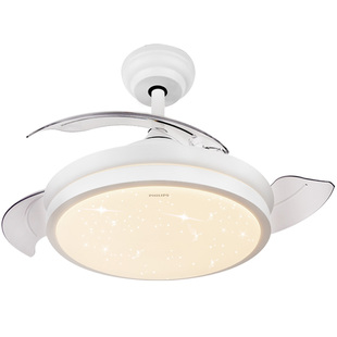 飞利浦餐厅风扇吸顶灯吊扇灯隐形一体电风扇灯家用卧室客厅吊灯