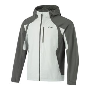 中国李宁男子健身反光加绒保暖防泼水三合一运动风衣套装AWBU009