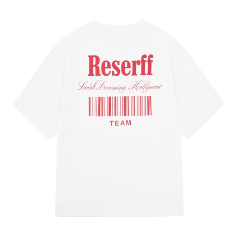 RESERFF CODE 限定主题印花短袖美式纯棉重磅宽松夏季高街情侣