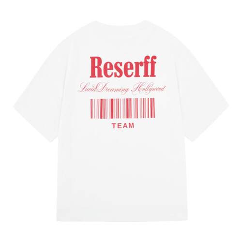 RESERFF CODE 限定主题印花短袖美式纯棉重磅宽松夏季高街情侣