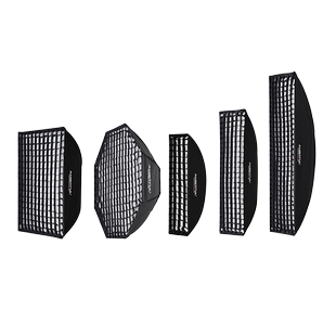 八角深抛网格柔光箱保荣卡口蜂巢格栅长条方形影棚摄影小型深口抛物线快装柔光罩适用于神牛金贝