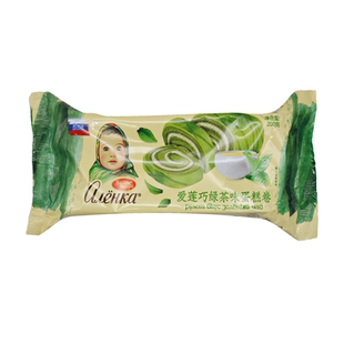俄罗斯进口爱莲巧抹茶蛋糕卷大头娃娃巧克力瑞士卷蛋糕下午茶零食