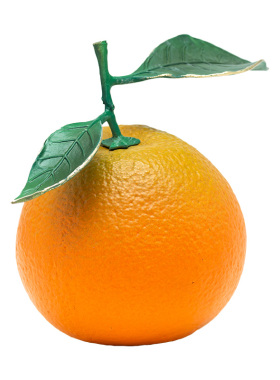 心想事橙子摆件仿真水果铜工艺品