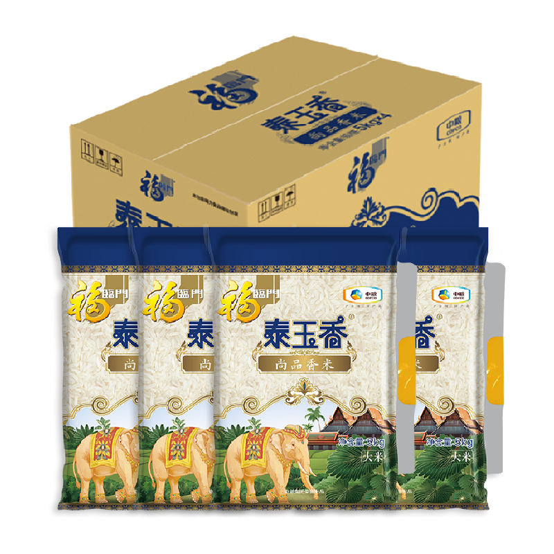 88VIP:福临门泰玉香大米5kg*4整箱