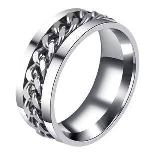 戒指男潮流设计小众高级感男款指环冷淡风个性痞帅男生闭口食指戒