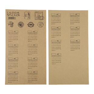 当然文具自填式日期框年历贴纸 手帐diy索引贴装饰分类标签贴纸画