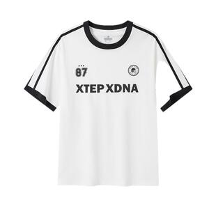 王鹤棣同款丨特步棉T男女同款夏季冰丝美式T恤情侣半袖运动短袖