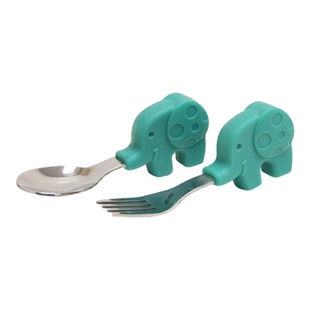 Marcus叉勺宝宝吃饭勺子婴儿训练勺叉子辅食勺不锈钢儿童餐具套装