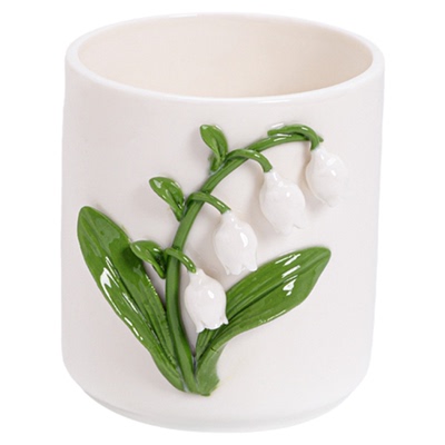 创意陶瓷铃兰花漱口杯