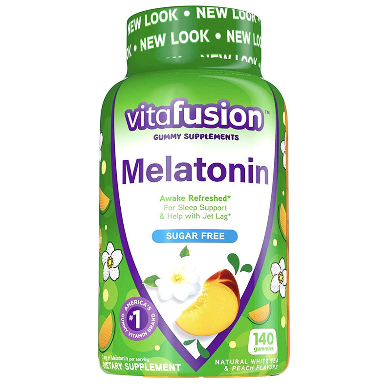 现货美国vitafusion sleepwell褪黑素软糖助睡眠糖果倒时差140粒