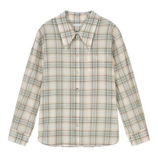 MOUSSY 2026夏季新品美式复古风撞色格纹长袖衬衫女028JSA30-1057