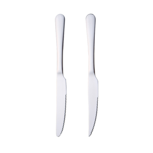 不锈钢西餐刀牛排刀叉勺子圆头刀酒店家用西餐切牛排专用刀具锋利