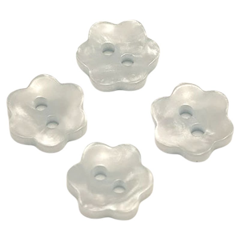 彩色梅花树脂衬衫纽扣宽边细边仿贝珠光儿童毛衣开衫DIY小扣子