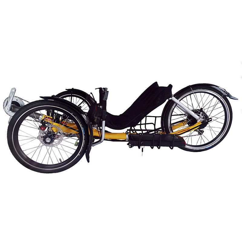 电助力斜躺车三轮自行车碟刹躺车