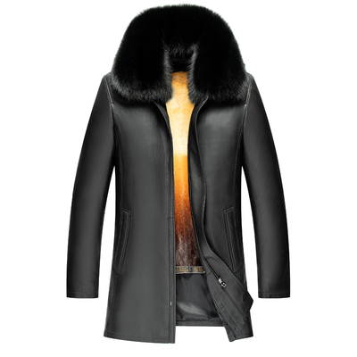 中老年水貂内胆爸爸装皮草大衣