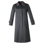 双面羊绒女秋冬新长款大衣高端炭灰妈妈装宽松厚实大码羊毛呢外套