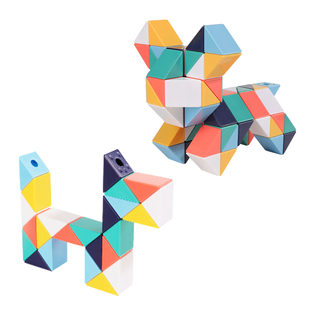 24段36节四十八段72阶百变魔尺儿童益智玩具折叠变形长条魔方礼物