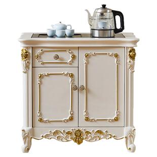 欧式实木小茶桌美式茶吧机茶车茶水柜烧水小茶台边几家用阳台茶桌