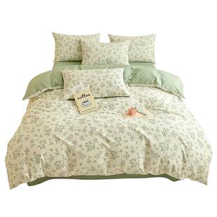 紫罗兰全棉40支13372印花四件套2025新款纯棉套件学生宿舍被套罩