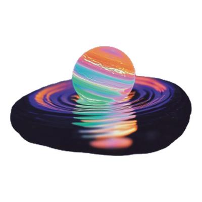 RETLPER反光贴纸 原创 空间中的涟漪 星球 立体感汽摩平面贴纸