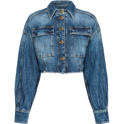 女装渐变短款牛仔外套