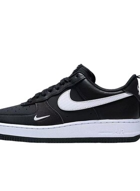 Nike耐克男鞋空军一号运动鞋黑色白勾AF1低帮休闲板鞋IR5599-001