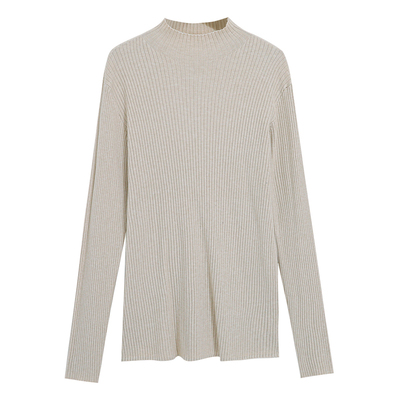 秋冬季内搭可外穿半高领针织打底衫女大码胖mm遮肚子显瘦长袖上衣