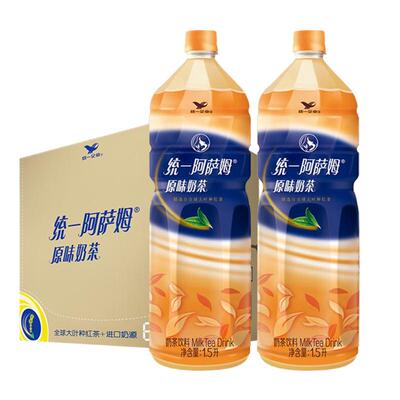 统一阿萨姆奶茶原味1.5L*6瓶整箱