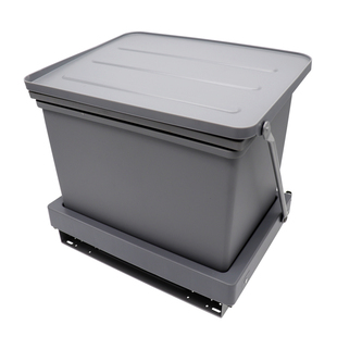 水槽柜嵌入式垃圾桶隐藏厨房垃圾筒浅窄橱柜清洁桶底抽拉式洗碗池