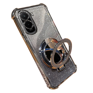 适用小米pocom7手机壳poco m7透明保护硅胶套4g自带镜头膜全包防摔软壳海外国际版74g女款新款高级感支架镜子