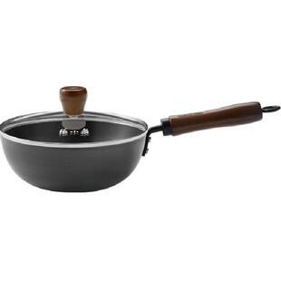 张小泉本真小铁锅一人食20cm家用无涂层平底电磁炉燃气通用炒菜