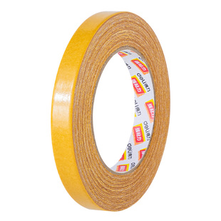 得力网格双面胶布基双面胶高粘度强力加厚固定墙面不易留痕黄色透明网格地面地毯拼接双面胶带会展门框粘贴