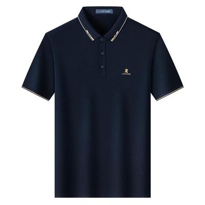 梦特娇丝光珠地桑蚕丝棉弹polo衫