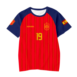 2026世界杯西班牙队服球员版足球衣服冰丝速干短袖T恤衫男女半袖