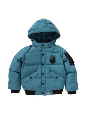 童款印花连帽羽绒服BAPE