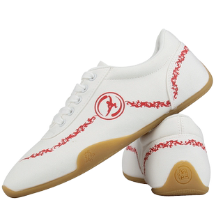 红棉太极鞋帆布牛筋底夏季男女防滑武术练功鞋太极拳表演比赛用鞋