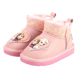 女童雪地棉靴真皮保暖鞋2025冬季新款防滑加绒宝宝短靴防水公主靴