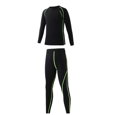 2025新款秋冬季儿童运动套装紧身衣速干骑行服训练服男童跑步服