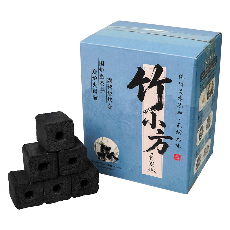 方块土窑竹炭无烟围炉煮茶户外烧烤炭高温耐烧竹炭烧烤用商用批发