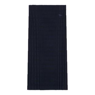 Maison Kitsune日常女士小狐狸图案纯色修身中长款半身裙银泰百货