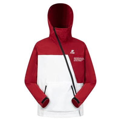 ppge男女同款拼接撞色斜拉链情侣外套春季新款户外防风防水登山服