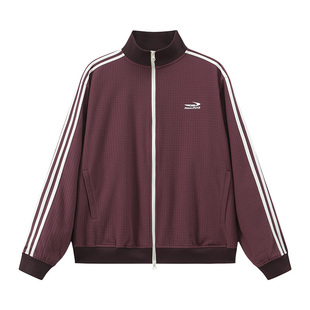 江南先生NewJNXS吸湿速干格纹运动外套春撞色织带修身上衣情侣款