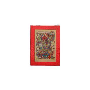 杨家埠木版年画《门神》绫裱画片 国家非遗工客厅大门装饰画挂画